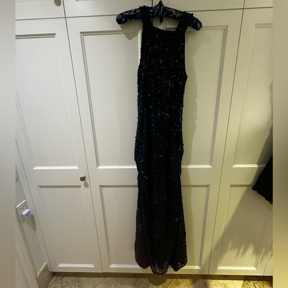 Adrianna Papell navy blue sparkly formal dress size 6 - Picture 1 of 3